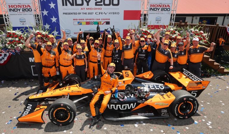 Mid-Ohio: doppietta Arrow McLaren. O'Ward primo, poi Lundgaard