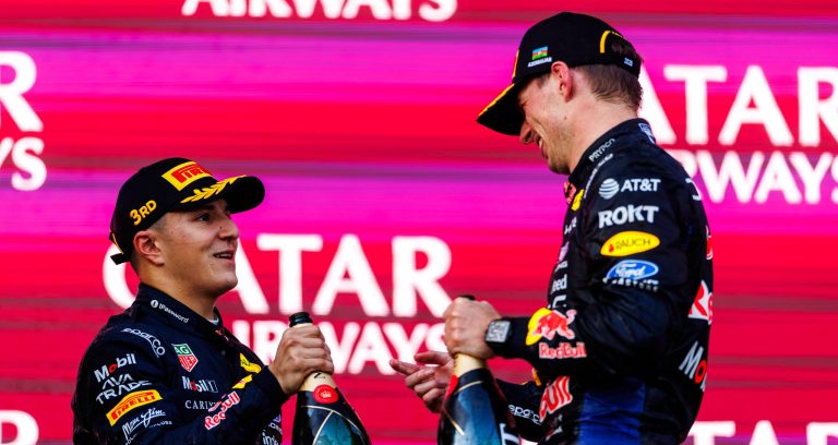 Hadjar Verstappen Podio Baku 2026